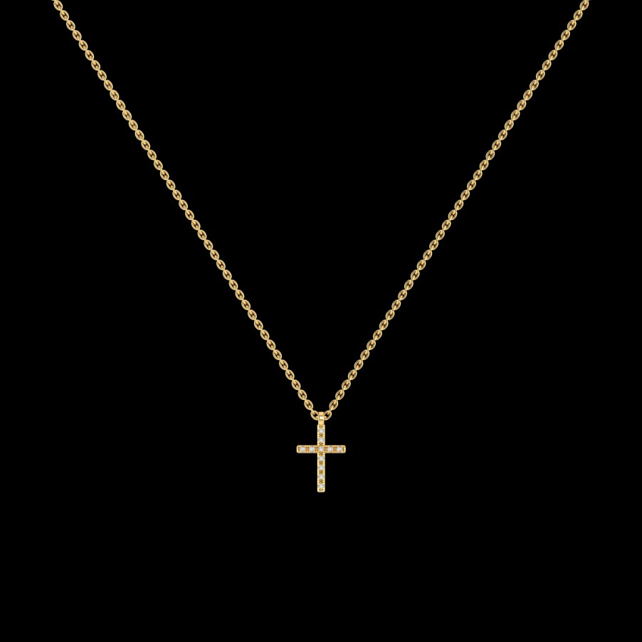 All Necklaces Rêver | Lab-Grown Diamond Cross Necklace