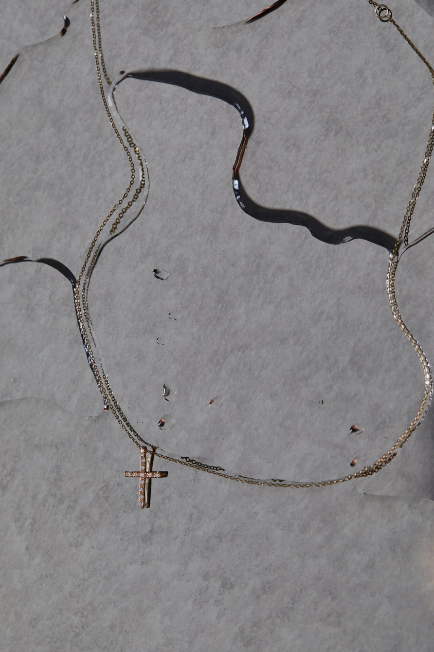 All Necklaces Rêver | Lab-Grown Diamond Cross Necklace