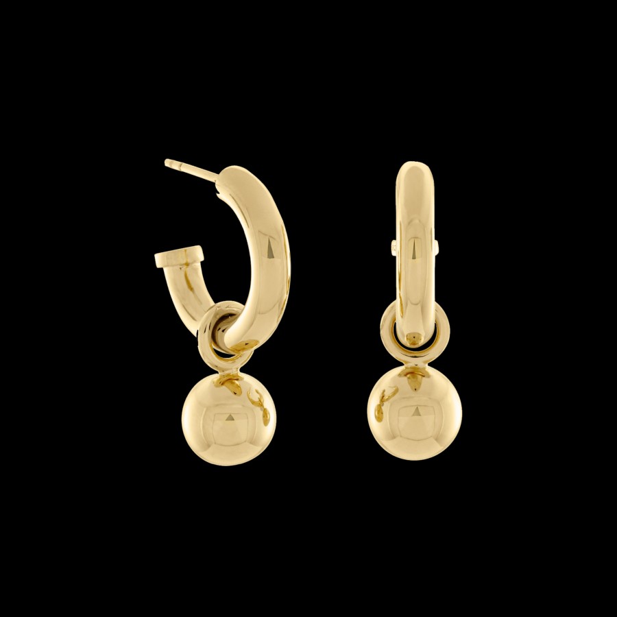 All Earrings Monarc | Scout Hoop And Ball Statement Earrings