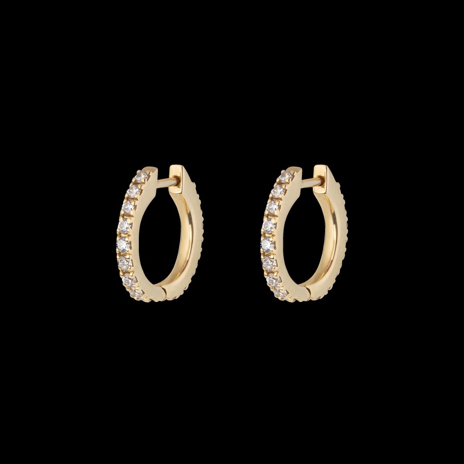 All Earrings Matilde | Pave Set Diamond Huggie Earrings