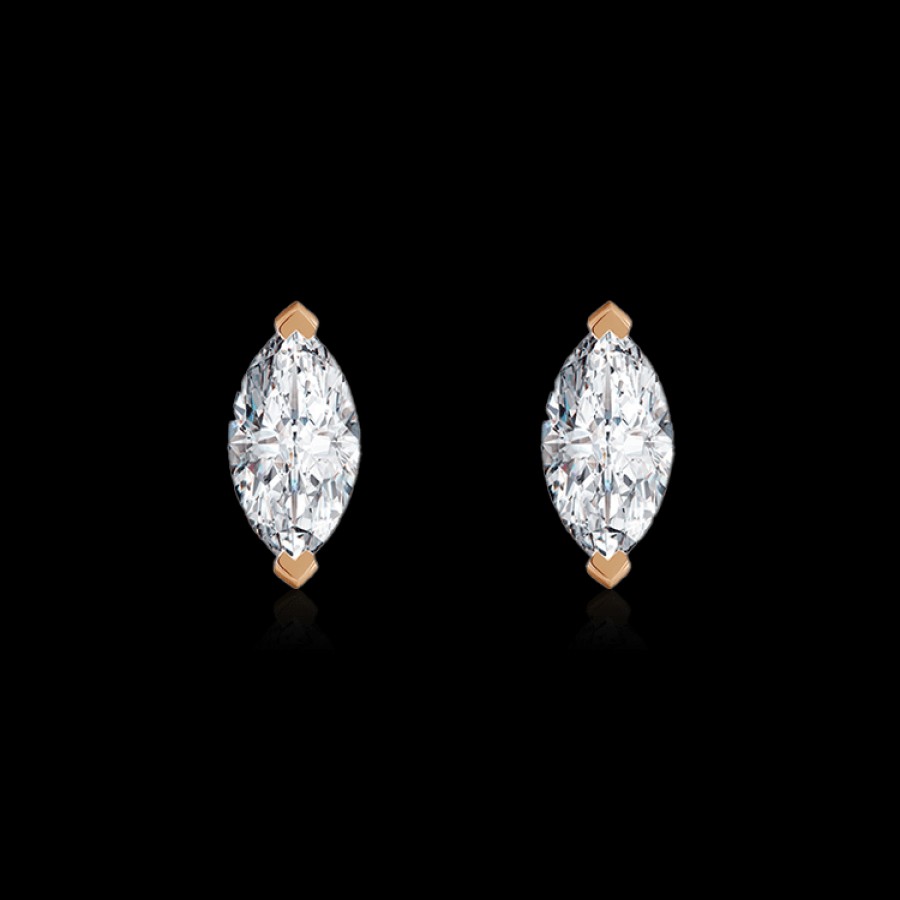 All Earrings Project III - Elements | Saturn Lab-Grown Diamond Solitaire Earrings