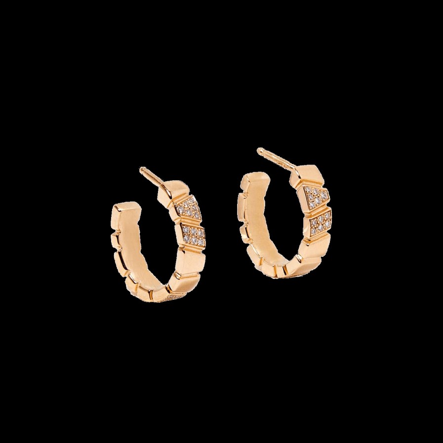 All Earrings Loyal.e Paris | Ride & Love Small Semi-Pavee Earrings