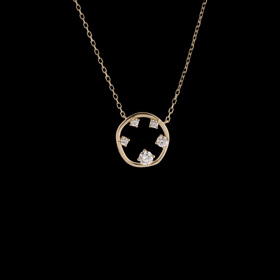 All Necklaces Hikari | Lab-Grown Diamond Orbit Pendant Necklace