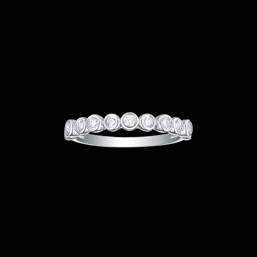 All Rings Smiling Rocks | 14K White Gold Lab-Grown Diamond Bubbly Ring I