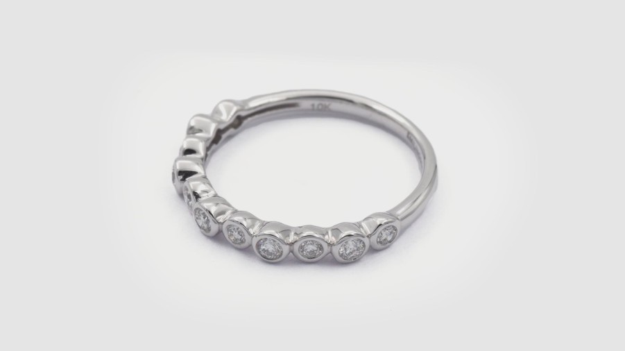 All Rings Smiling Rocks | 14K White Gold Lab-Grown Diamond Bubbly Ring I