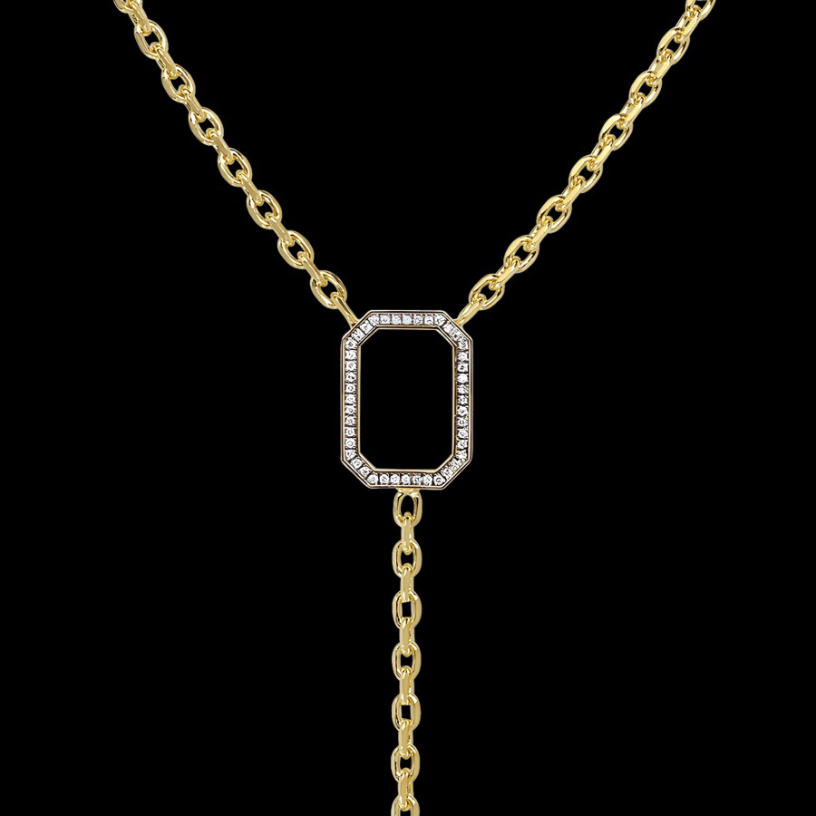 All Necklaces Alondra | 18K Recycled Gold Vermeil Lab-Grown Diamond Horizon Link Necklace