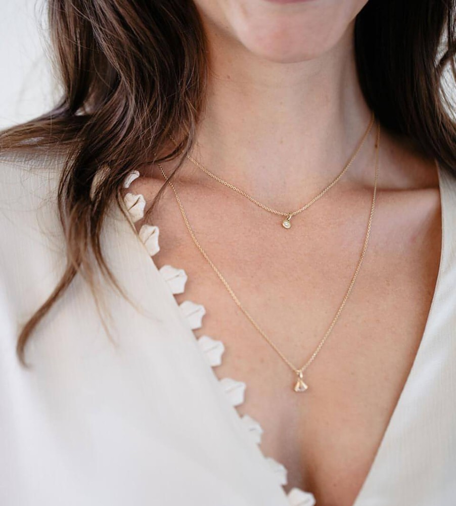 All Necklaces Maren | Remind 18K Gold Lab-Grown Diamond Pendant Necklace