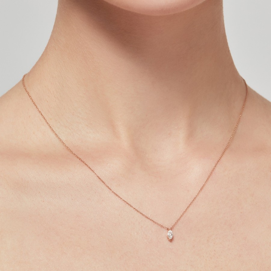 All Necklaces Project III - Elements | Saturn Lab-Grown Diamond Solitaire Necklace