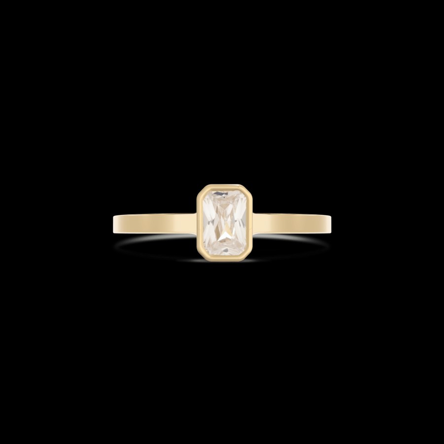 All Rings Monarc | Thea Emerald Lab-Grown Diamond Solitaire Ring