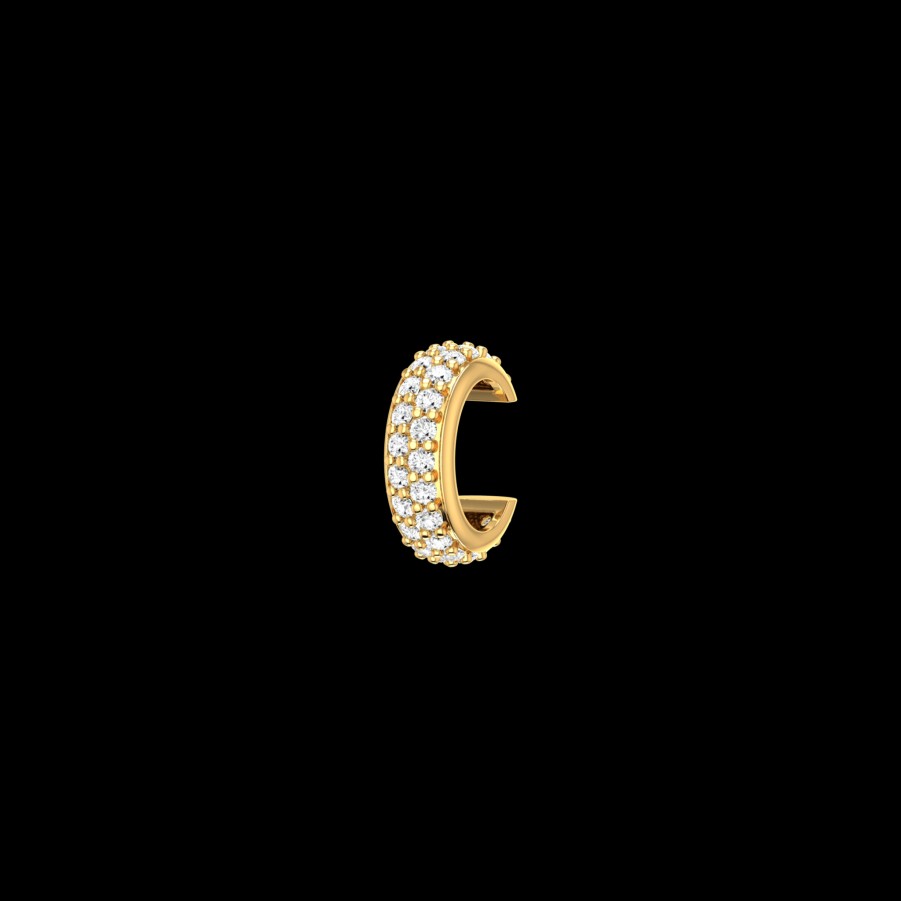 All Earrings Rêver | Grand Pave Diamond Ear Cuff