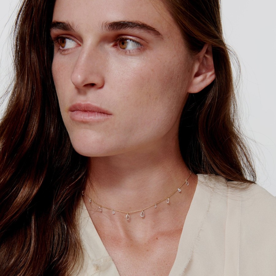 All Necklaces Unsaid | Lab-Grown Diamond Tear Charm Necklace