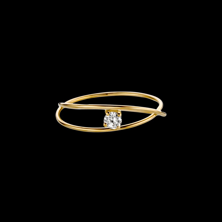 All Rings Nue | 18K Recycled Gold Lab-Grown Diamond Parallax Ring