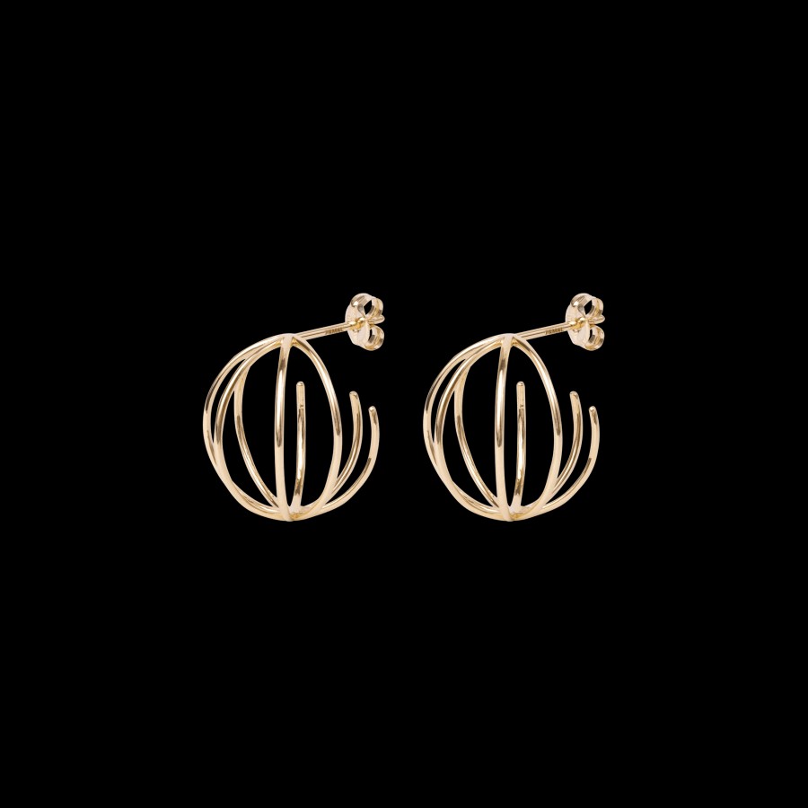 All Earrings Prmal | 3D Gold Ball Earrings