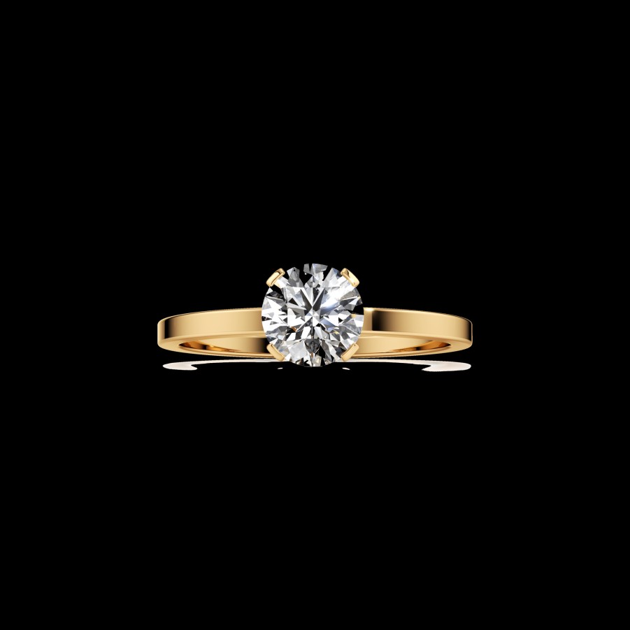 All Rings Unsaid | Meta Large Gold Lab-Grown Solitaire Diamond Ring