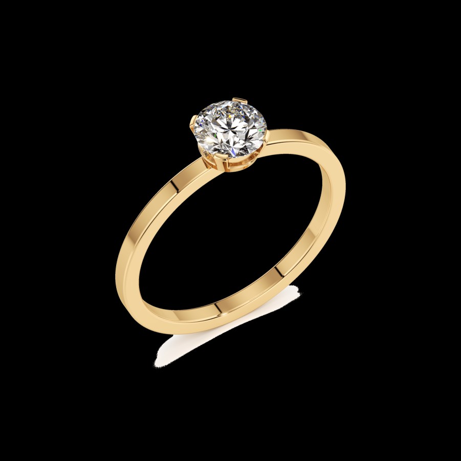 All Rings Unsaid | Meta Large Gold Lab-Grown Solitaire Diamond Ring