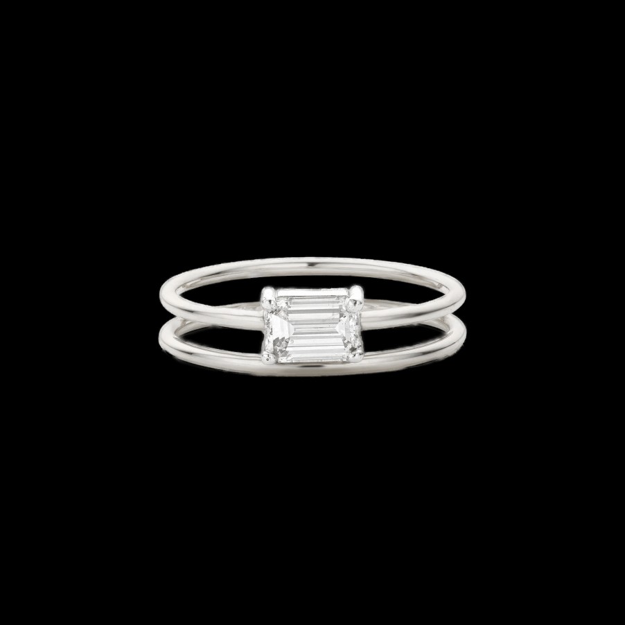 All Rings Nue | Half Carat Emerald Cut Diamond Vibration Ring