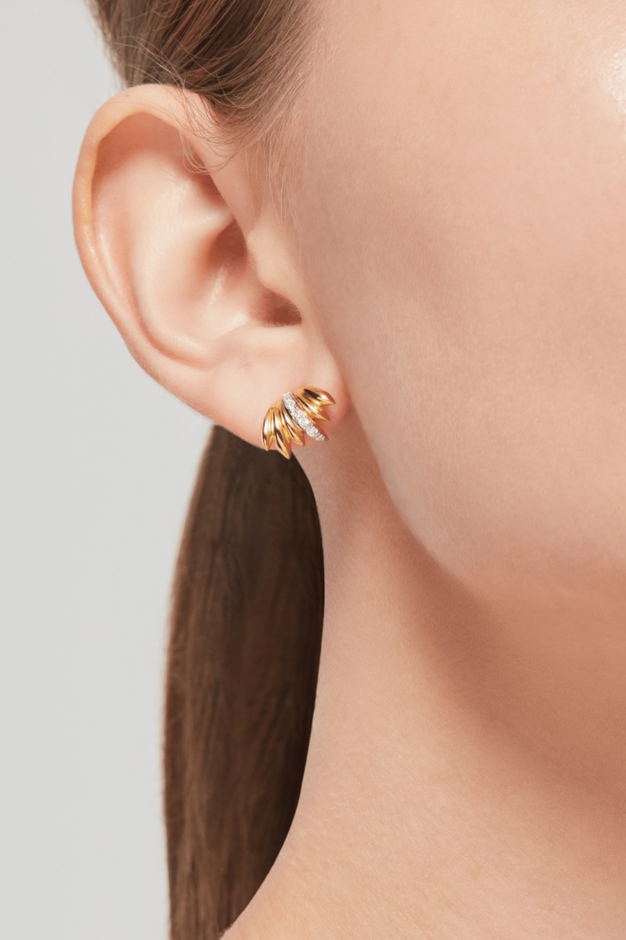 All Earrings Alondra | 18K Recycled Gold Vermeil Palm Mini Hoop Earrings