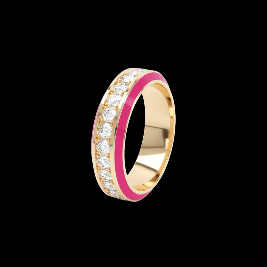 All Rings Loev | Eternity Pink Enamel Ring