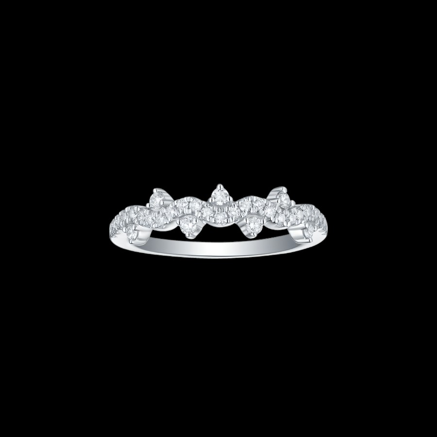 All Rings Smiling Rocks | 14K White Gold Lab-Grown Diamond Drizzle Ring Ii