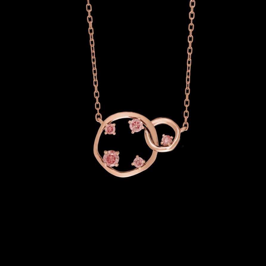 All Necklaces Hikari | Lab-Grown Pink Diamond Pendant Necklace