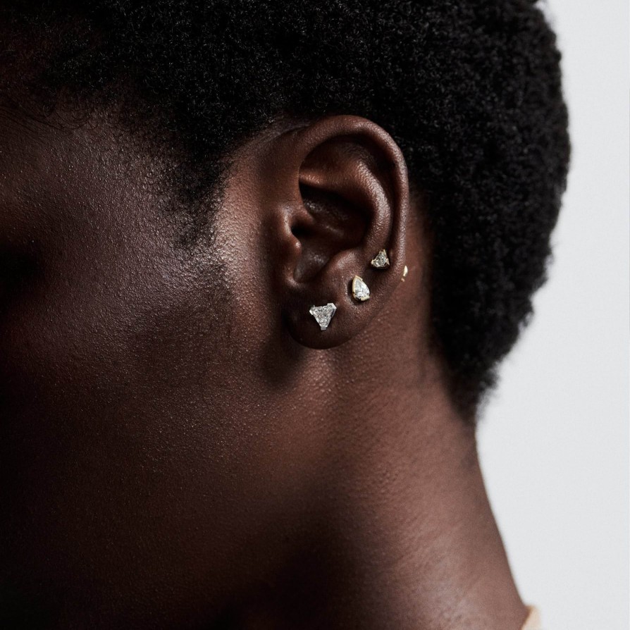 All Earrings Unsaid | Meta Petite Trillion Lab-Grown Diamond Stud Earrings