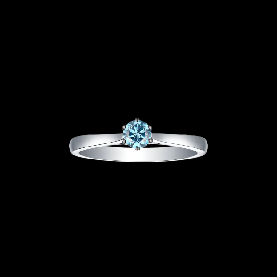 All Rings Smiling Rocks | Blush Blue Lab-Grown Diamond Solitaire Ring