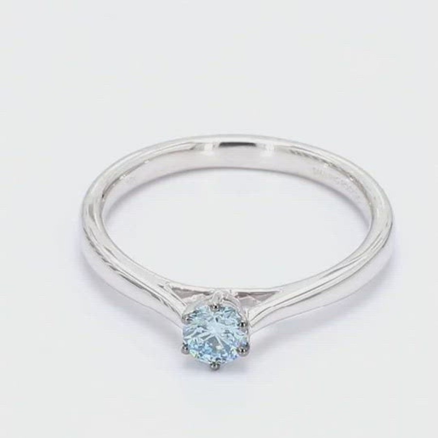 All Rings Smiling Rocks | Blush Blue Lab-Grown Diamond Solitaire Ring