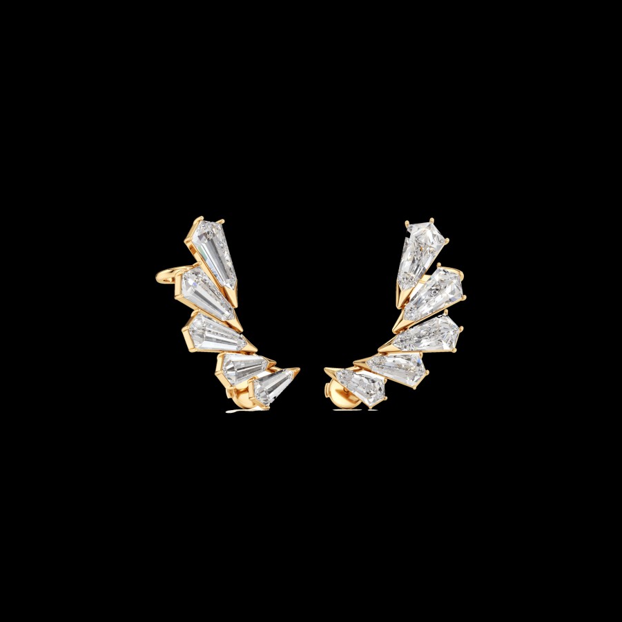 All Earrings Unsaid | Lab-Grown Diamond Phoenix Wing Statement Earrings