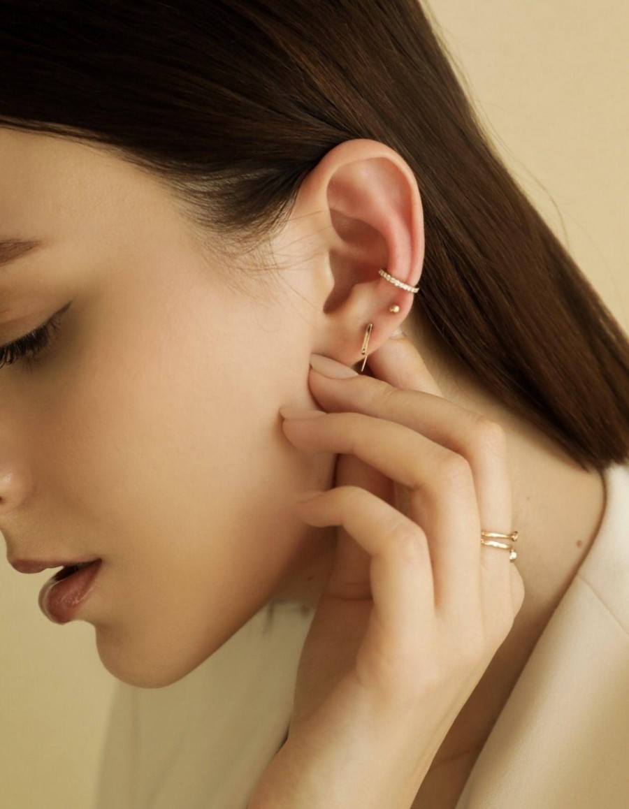 All Earrings Prmal | Lab-Grown Diamond Mini Pave Ear Cuffs