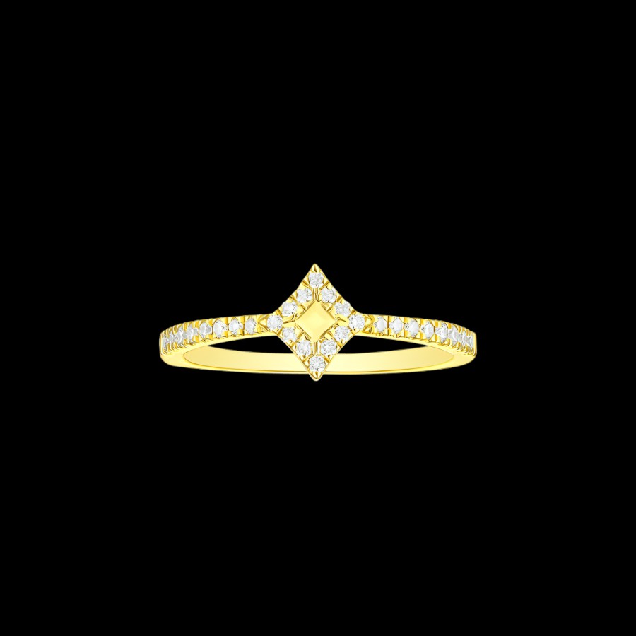 All Rings Smiling Rocks | 14K Yellow Gold Lab-Grown Diamond Sparkle Ring