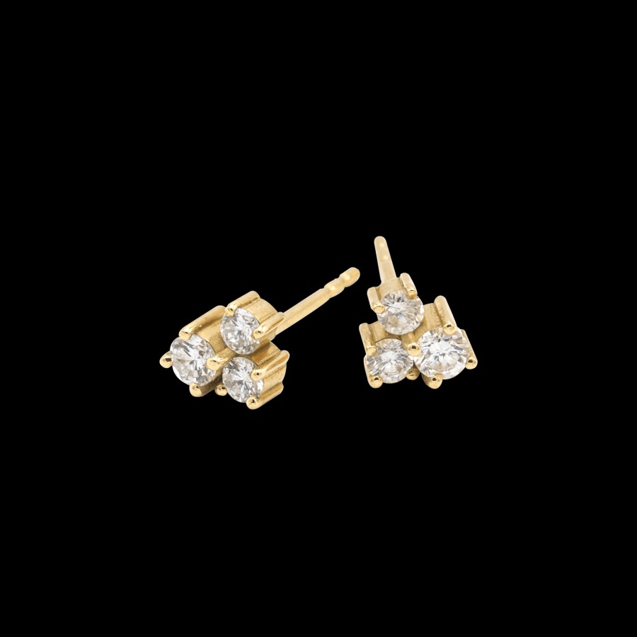 All Earrings Nue | Dyad Trio Diamond Stud Earrings