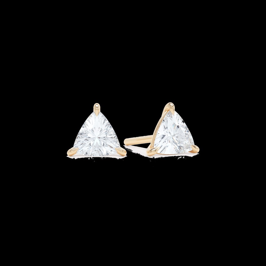 All Earrings Loev | Trillion Cut Lab-Grown Diamond Stud Earrings