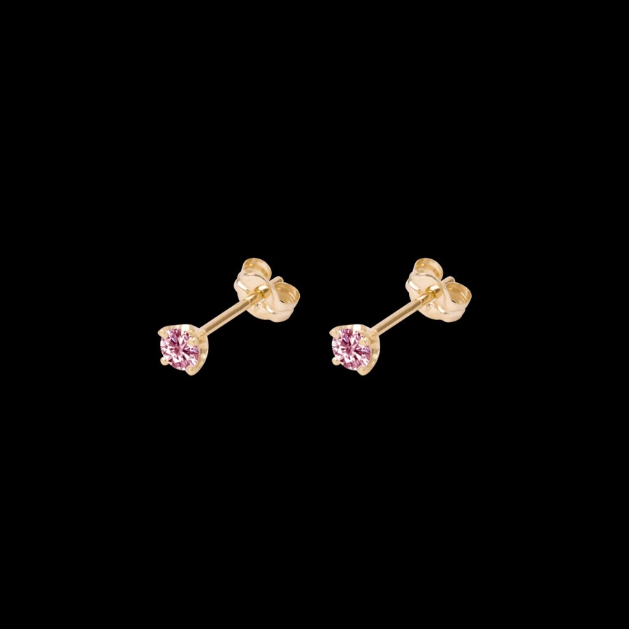 All Earrings Prmal | Pink Diamond Solitaire Stud Earrings