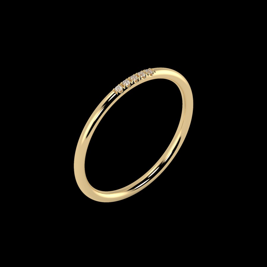 All Rings Rêver | 18K Recycled Gold Lab-Grown Diamond Line Ring