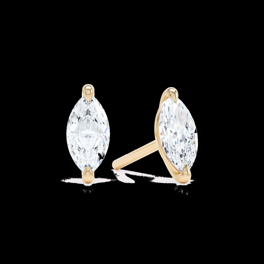 All Earrings Loev | Marquise Cut Lab-Grown Diamond Stud Earrings