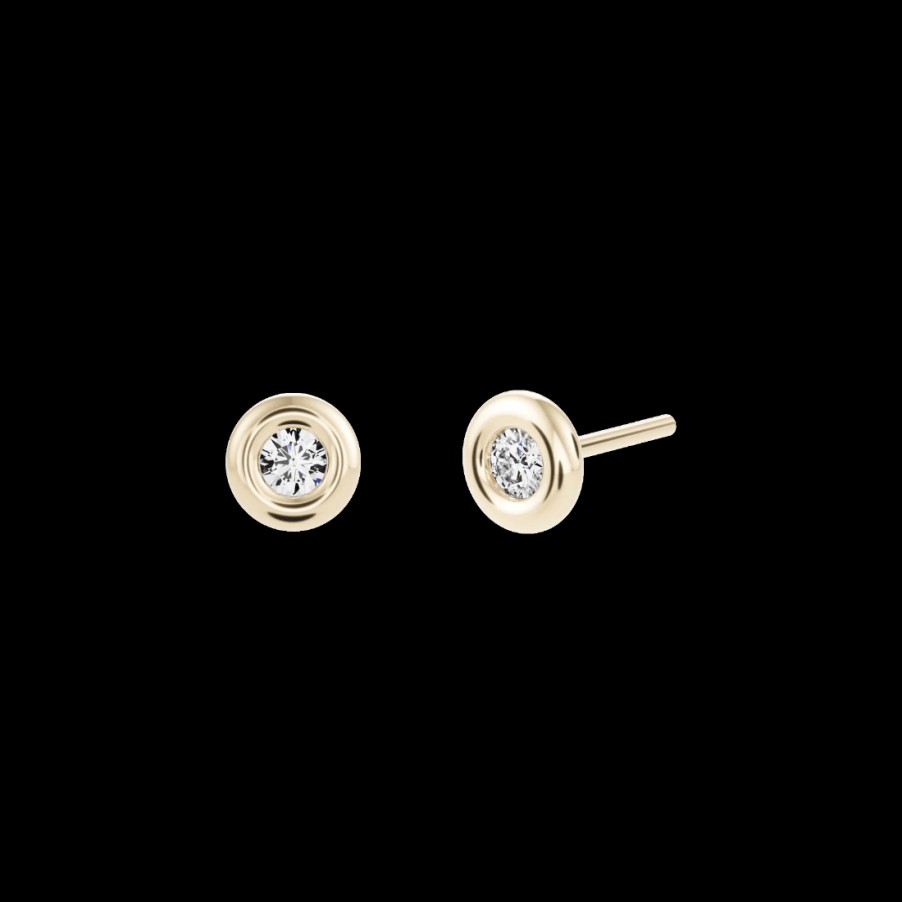 All Earrings Mimoke | 18K Gold Lab-Grown Diamond Orapa Stud Earrings