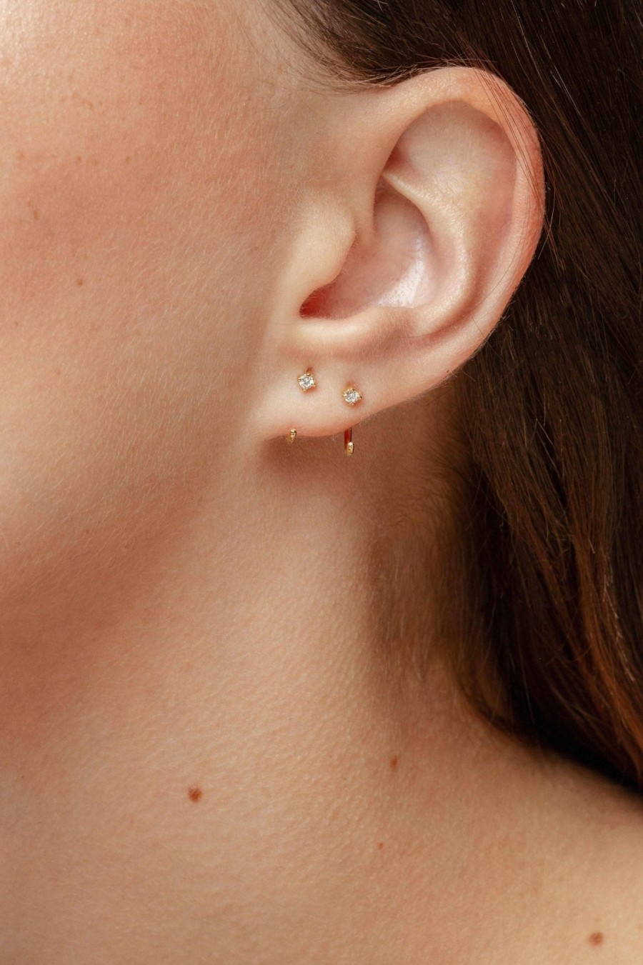 All Earrings Rêver | 18K Recycled Gold Lab-Grown Diamond Hope Hoop Earrings