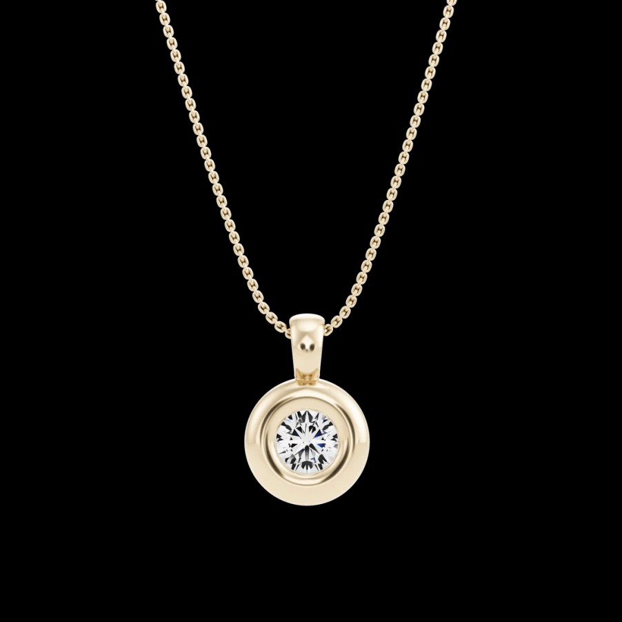 All Necklaces Mimoke | Orapa 18K Gold Lab-Grown Diamond Pendant Necklace