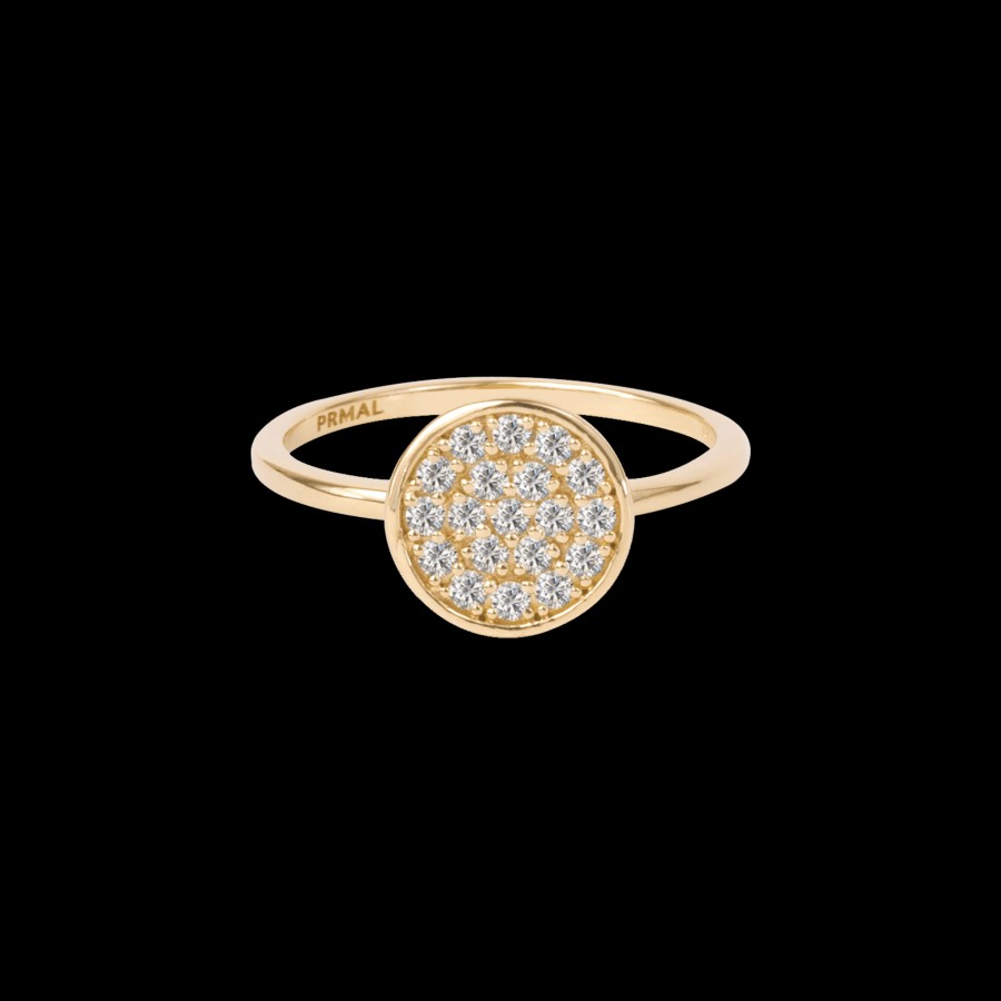 All Rings Prmal | Pave Diamond Disk Ring