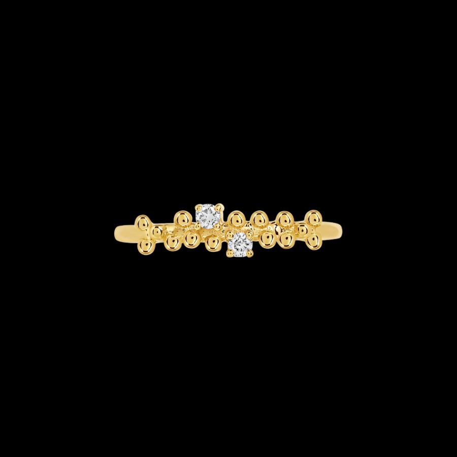 All Rings Scéona | Areca Gold Bead Diamond Ring