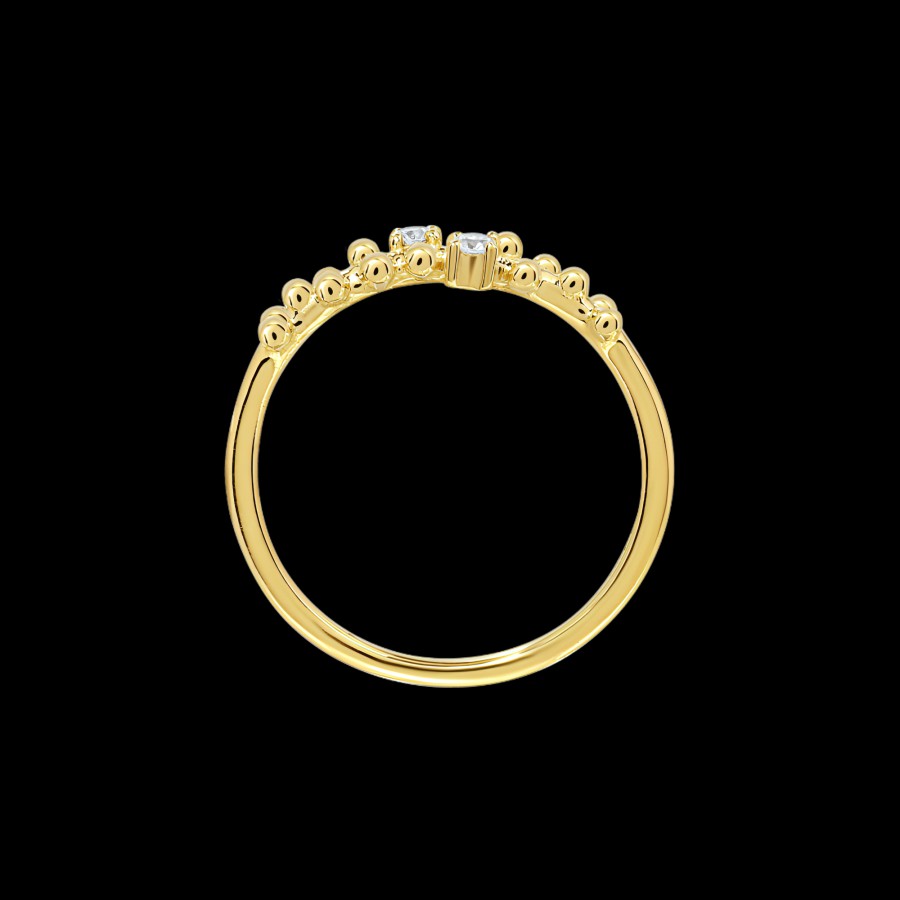 All Rings Scéona | Areca Gold Bead Diamond Ring