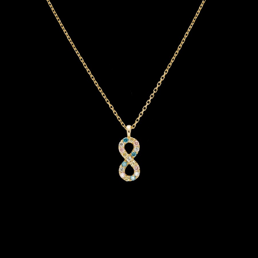 All Necklaces Mimoke | Lab-Grown Multi-Coloured Diamond Necklace