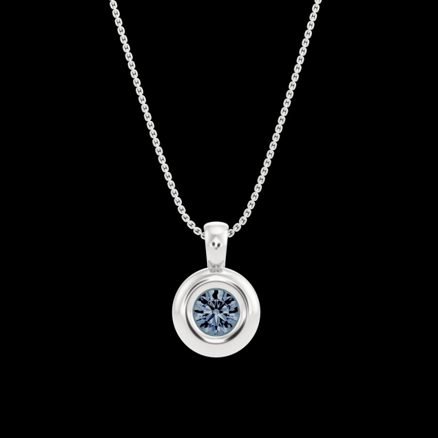 All Necklaces Mimoke | Orapa 18K Gold Lab-Grown Blue Diamond Necklace