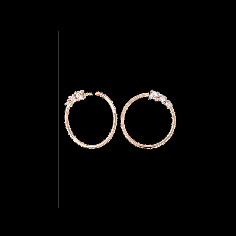 All Earrings Rêver | 18K Recycled Gold Lab-Grown Diamond Circle Degrade Hoop Earrings