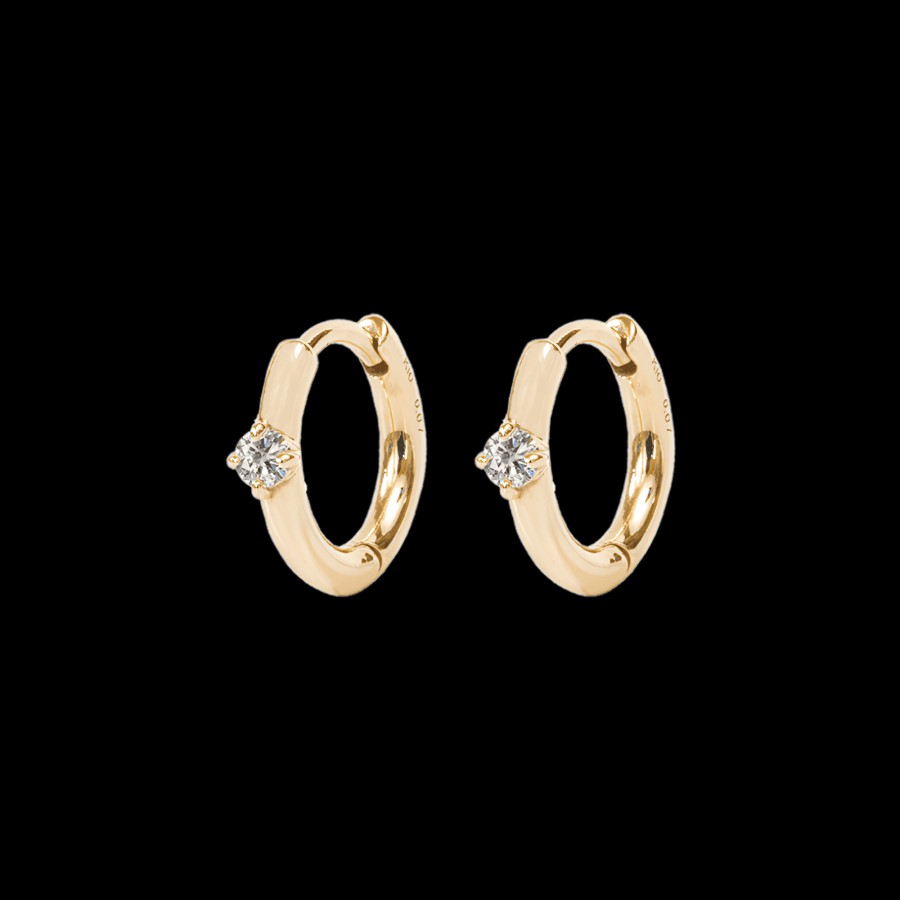 All Earrings Prmal | Lab-Grown Diamond Huggie Hoop Earrings