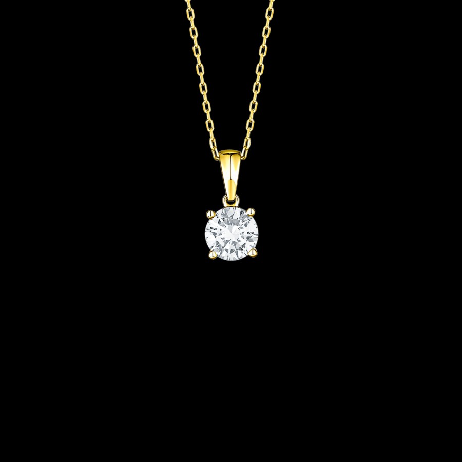 All Necklaces Smiling Rocks | 1 Carat Diamond Solitaire Pendant Necklace