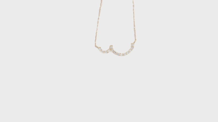 All Necklaces Prmal | Lab-Grown Diamond Pave Double Curve Necklace