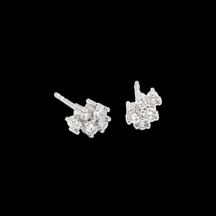 All Earrings Nue | Diamond Cluster Mono Stud Earrings