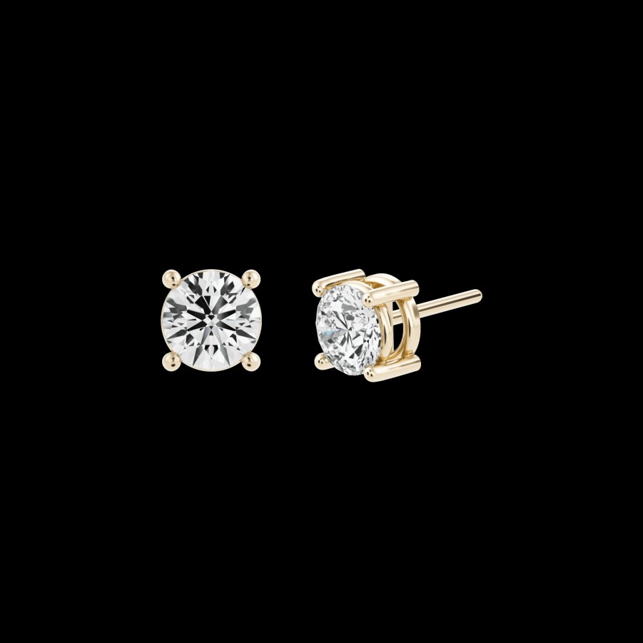 All Earrings Mimoke | 18K Gold Sumin Lab-Grown Diamond Solitaire Earrings