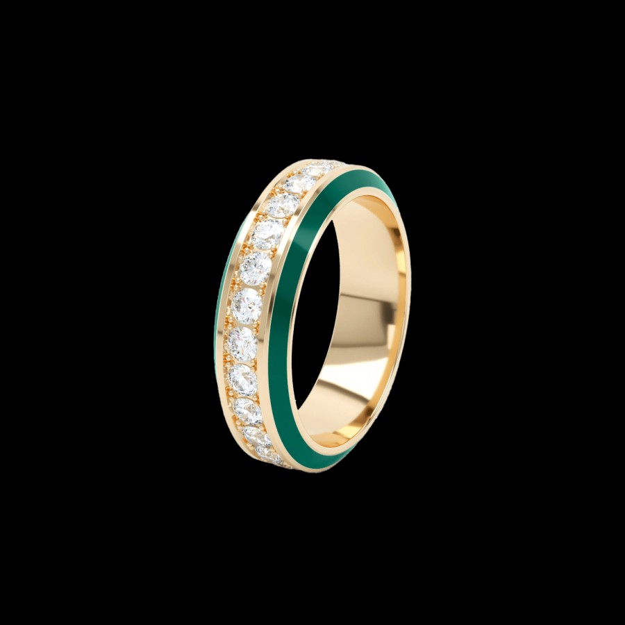 All Rings Loev | Eternity Green Enamel Ring